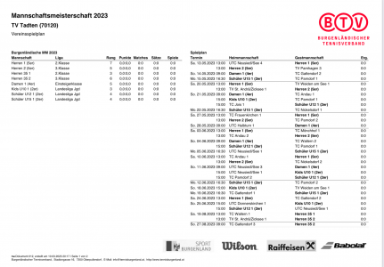 MM 2023 Vereinsspielplan